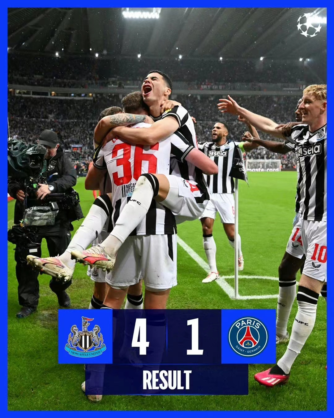 Een glorieuze avond in zwart-wit, de heropleving van de Champions League van Newcastle United